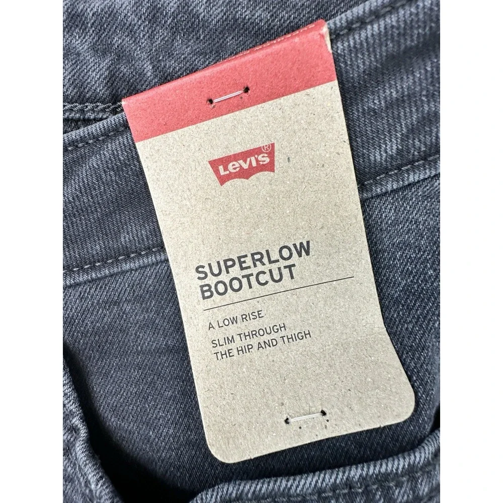 Levi's Superlow Bootcut Seamed Jeans Black 31X32 NWT